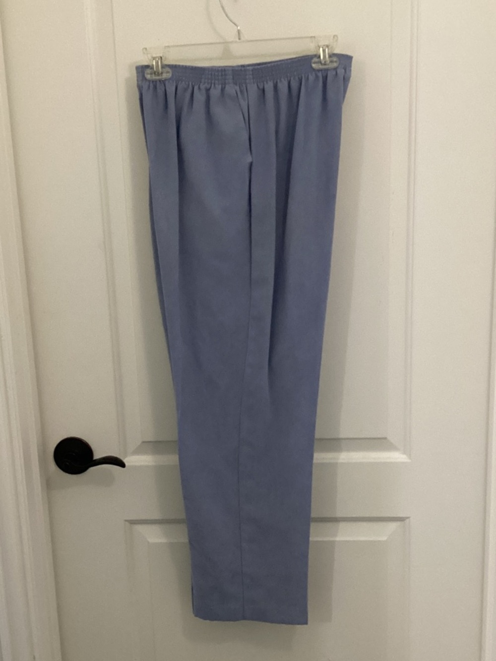 Alfred Dunner Women's Light Blue Pull On Trousers Elastic Waist Size 8